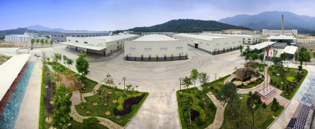 Panoramic view of the More Star Furniture factory grounds